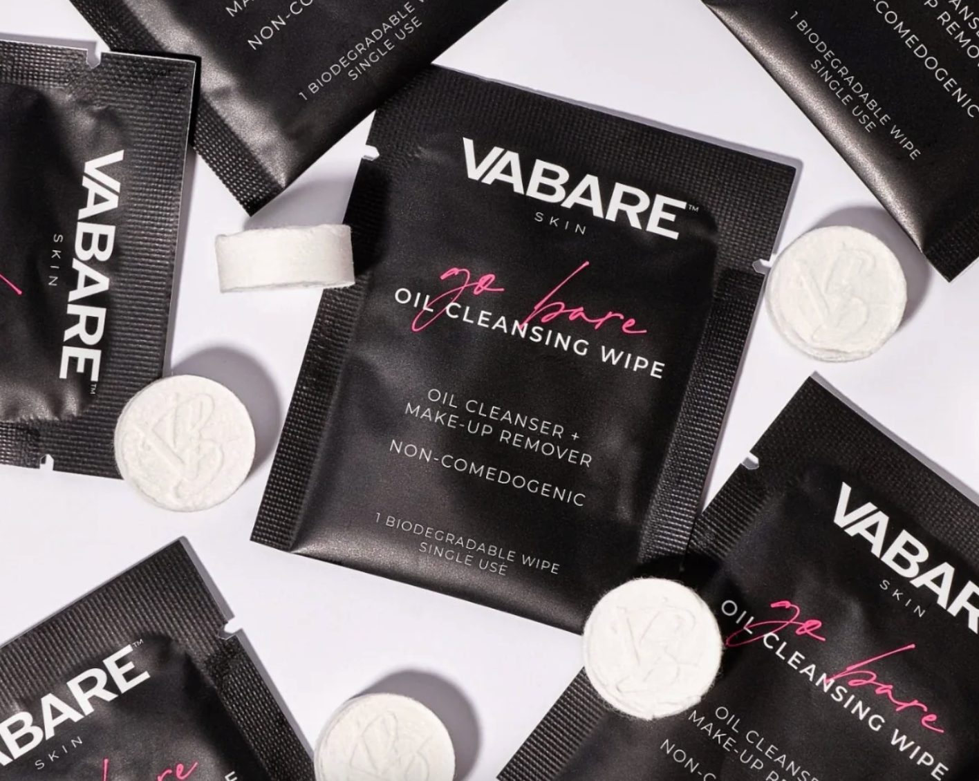 VABARE Skin Show Off Compressed Towels- Pack of 60